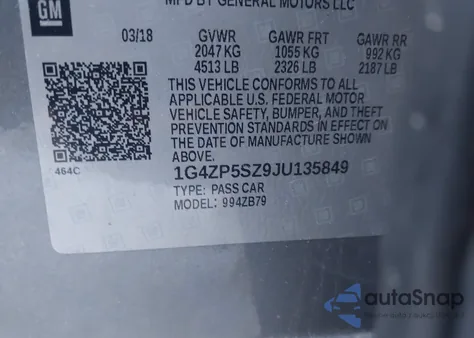 2018 Buick Lacrosse Essence z USA, uszkodzony, nr VIN 1G4ZP5SZ9JU135849